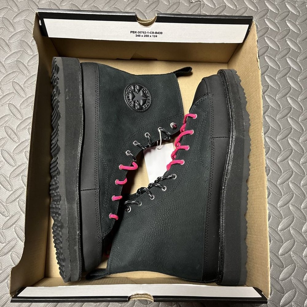 CONVERSE Chuck Taylor Crafted Leather Terrain Boots Shoe 173213C Black - Picture 11 of 11